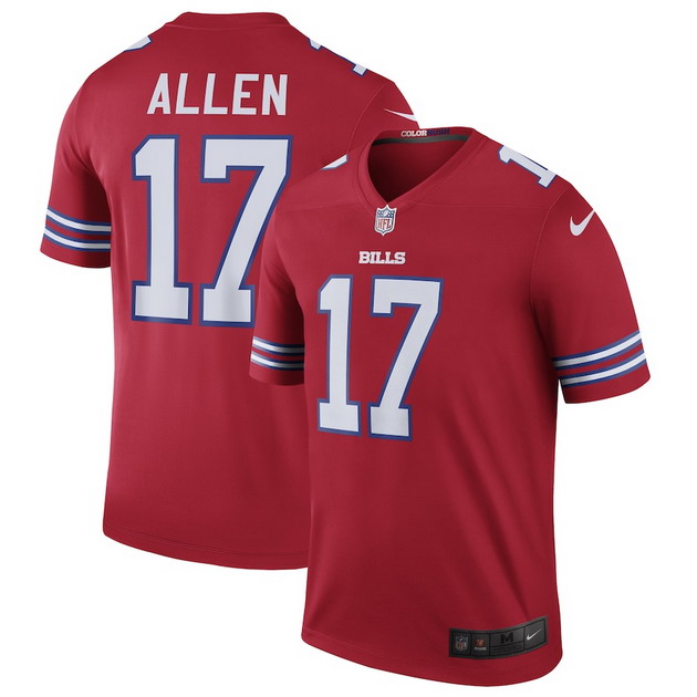 mens nike josh allen red buffalo bills color rush legend jersey